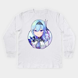 Anime fanart Genshin Impact Eula portrait Kids Long Sleeve T-Shirt